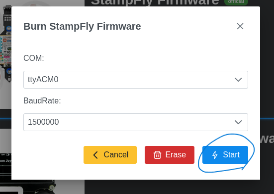 burn stampfly firmware